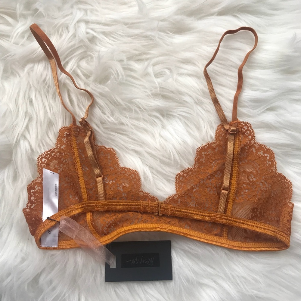 UO 🧡 lace bralette Nasty Gal NWT new Marigold bra - Picture 6 of 8